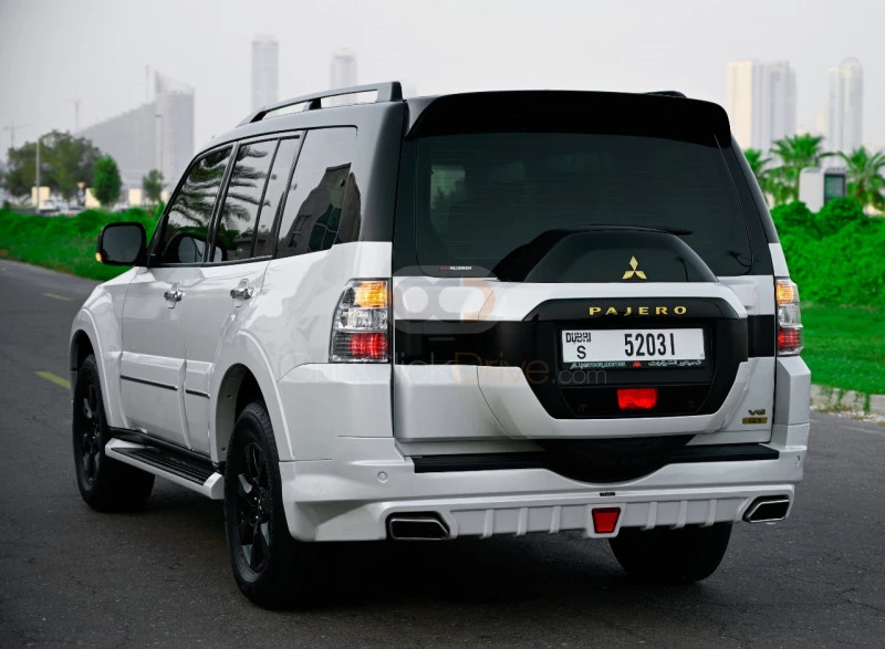 White Mitsubishi Pajero 2020 for rent in Dubai 2